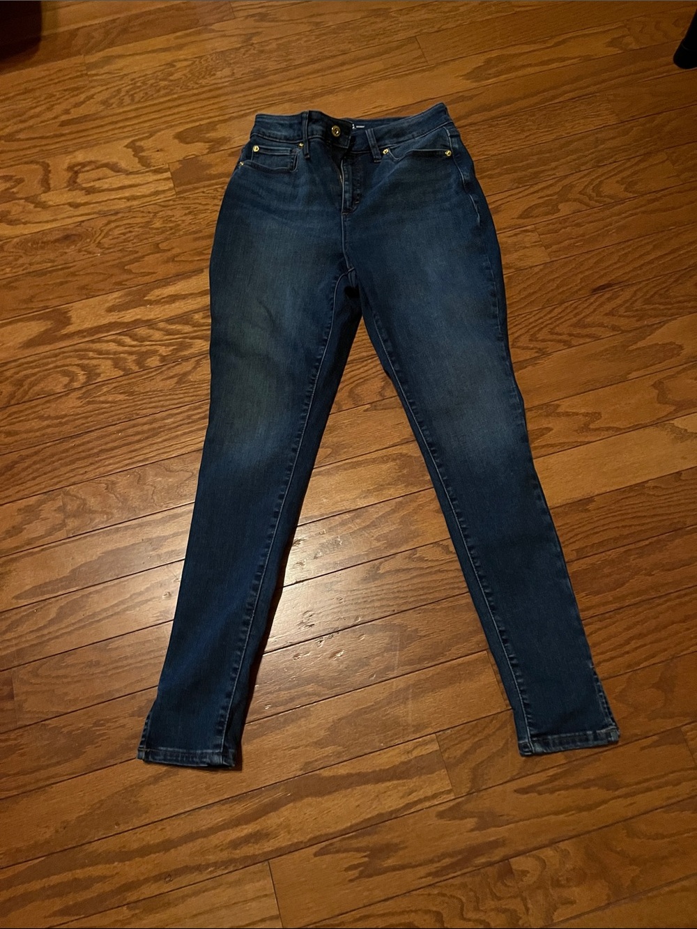 INC International Concepts Dark Blue Skinny Jeans Size 8 Like New